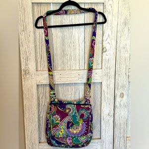 Vera Bradley Colorful Paisley Crossbody Bag with Purple Interior color.  EUC